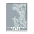 thumbnail image 1 of Stupell Industries Seattle City Street Map Geometric Transportation Grid Washington, 24 x 30, Design by Daphne Polselli, 1 of 5