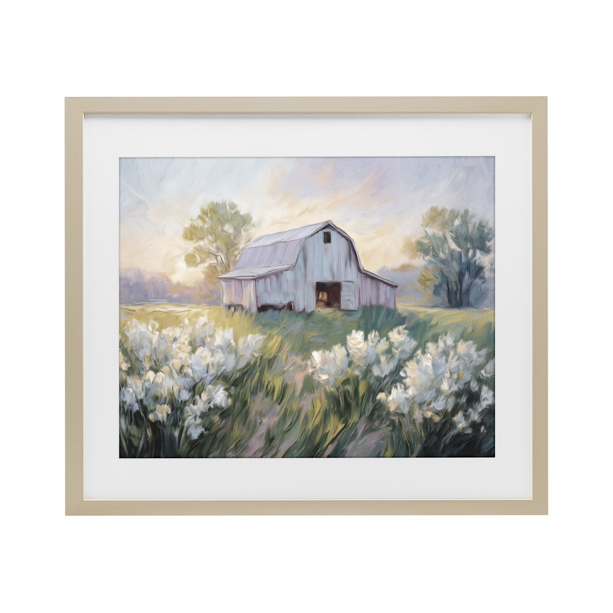 Stupell Industries Secluded Barn Landscape Birch Framed Print Under Glass, design by Kim Allen