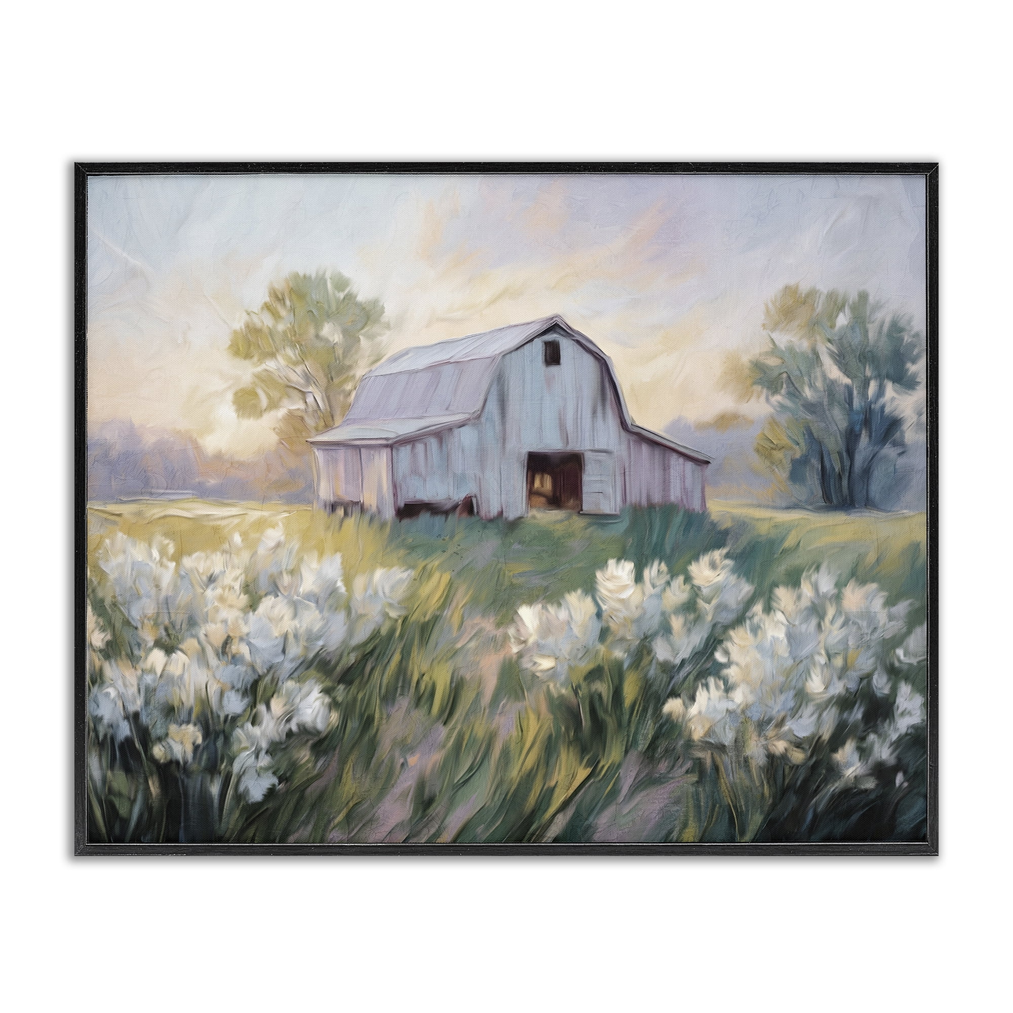 Stupell Industries Secluded Barn Landscape Black Framed Giclee Art, design by Kim Allen