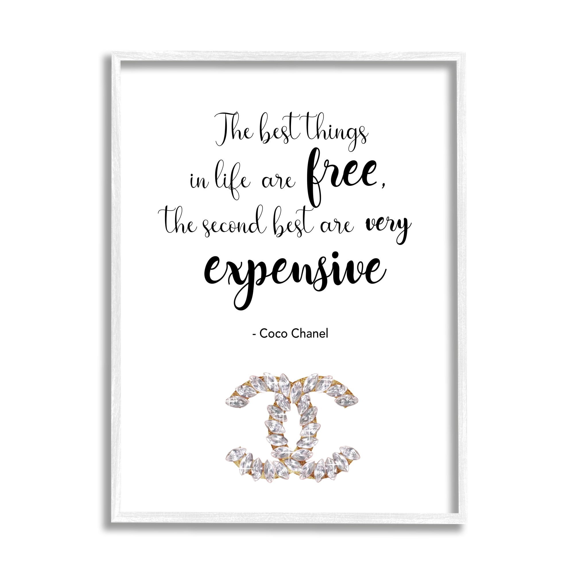 Stupell Industries Second Best Things In Life Quote Fashion Brand Glam Text, 24 x 30,Design by Ziwei Li