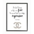 thumbnail image 1 of Stupell Industries Second Best Things In Life Quote Fashion Brand Glam Text Framed Wall Art Design by Ziwei Li, 16" x 20", Black Framed, 1 of 8