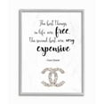 thumbnail image 1 of Stupell Industries Second Best Things In Life Quote Fashion Brand Glam Text Framed Wall Art Design by Ziwei Li, 16" x 20", Gray Framed, 1 of 8