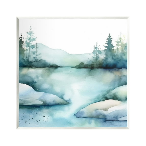 Stupell Industries Secret Embrace Landscape Landscape Painting Unframed Art Print Wall Art, 12 x 12