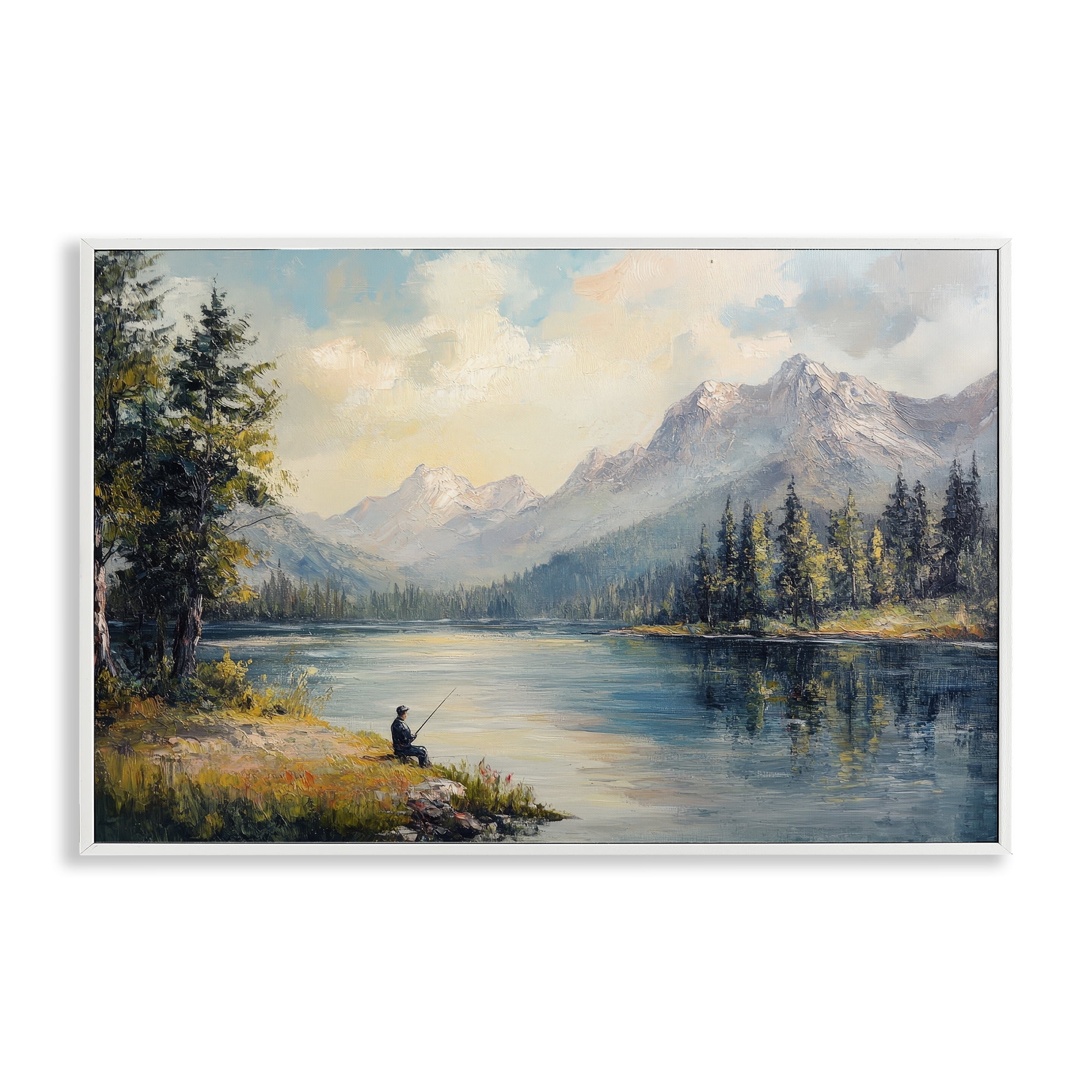 Stupell Industries Secret Fishing Spot White Framed Giclee Art, design by Petal Prints Design