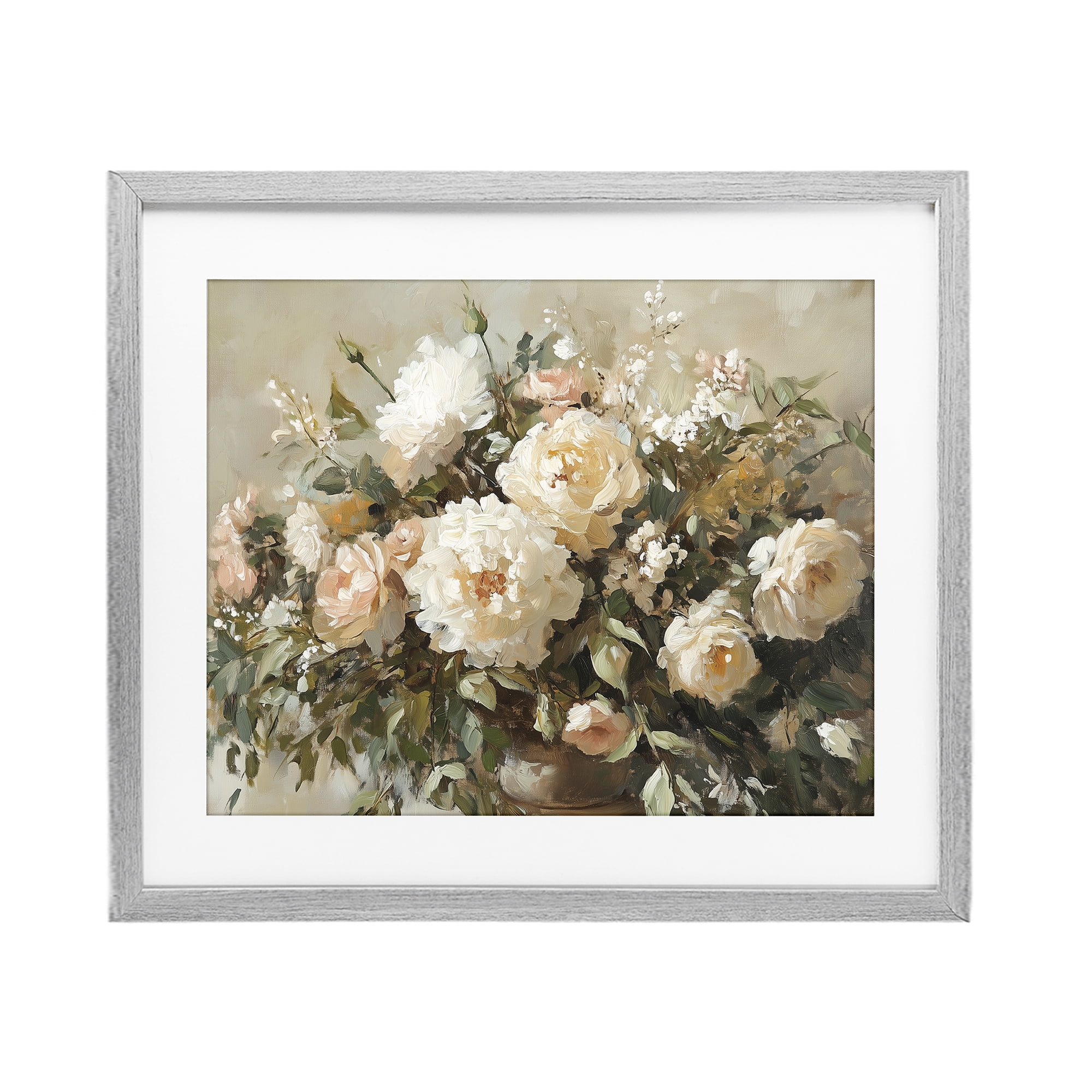 Stupell Industries Secret Garden Arrangement Gray Framed Print Under Glass, design by Heidi Kuntz