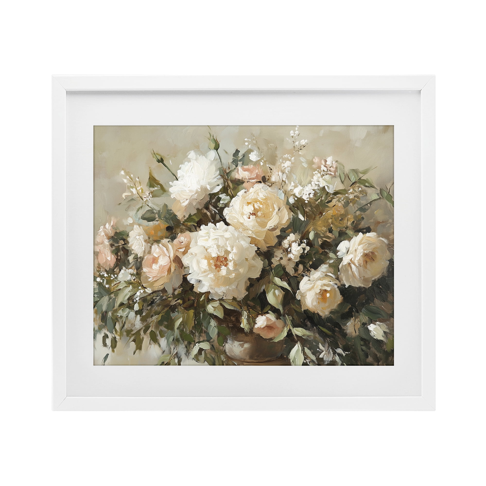 Stupell Industries Secret Garden Arrangement White Framed Print Under Glass, design by Heidi Kuntz