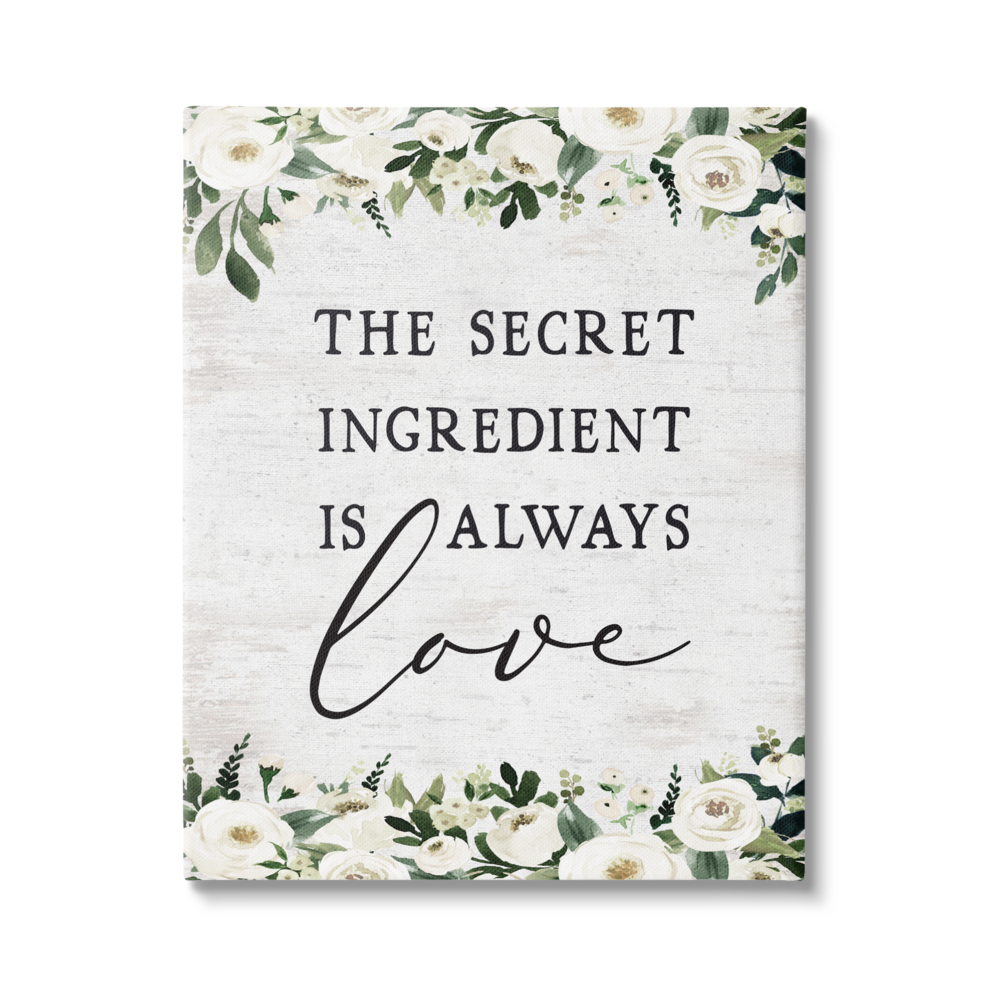 Stupell Industries Secret Ingredient Love Botanical & Floral Painting Gallery Wrapped Canvas Print Wall Art, 16 x 20