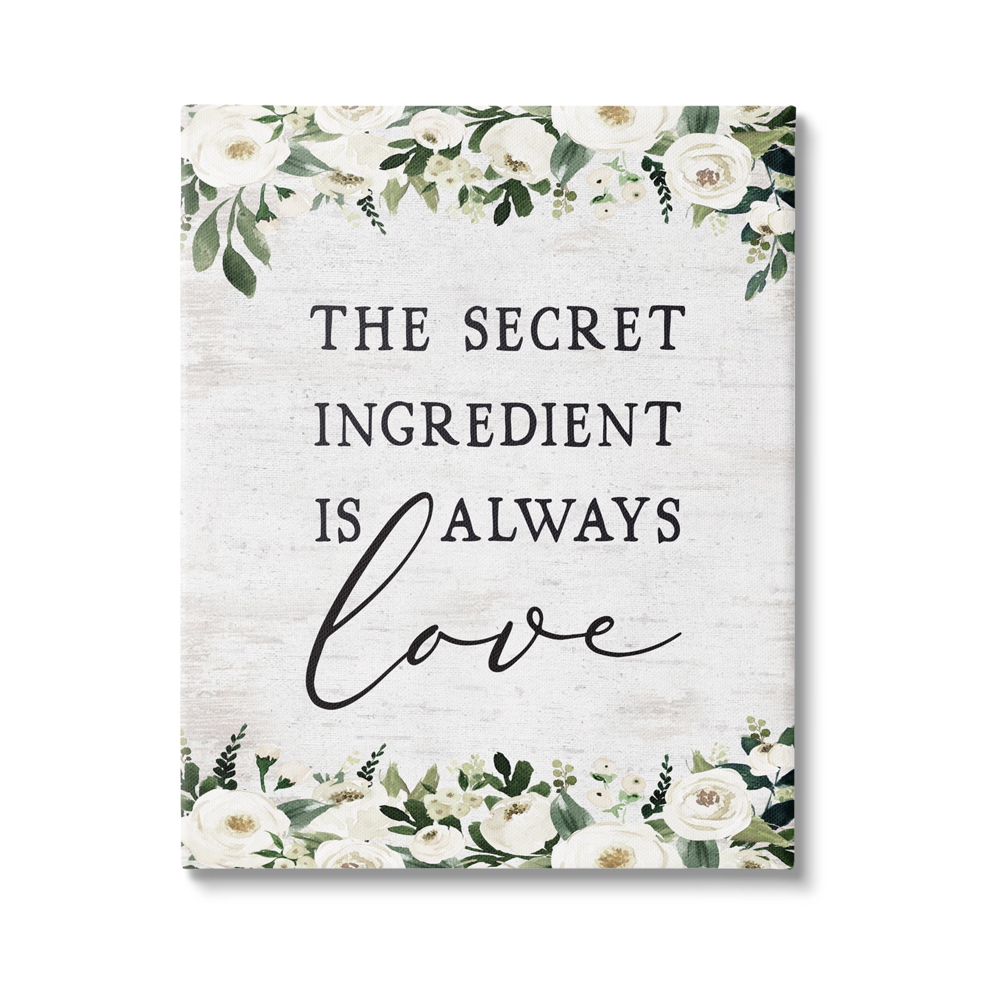 Stupell Industries Secret Ingredient Love Botanical & Floral Painting Gallery Wrapped Canvas Print Wall Art, 24 x 30