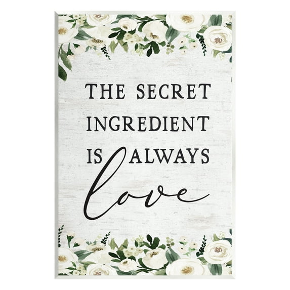 Stupell Industries Secret Ingredient Love Botanical & Floral Painting Unframed Art Print Wall Art, 13 x 19