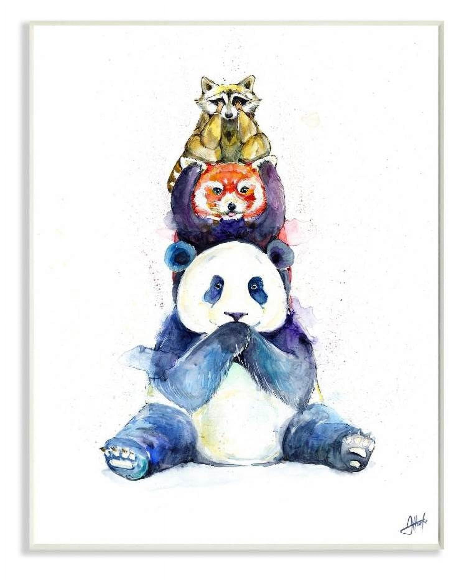 Stupell Industries See Hear Speak No Evil Cute Animal Watercolor Painting Wall Plaque by Marc Allante
