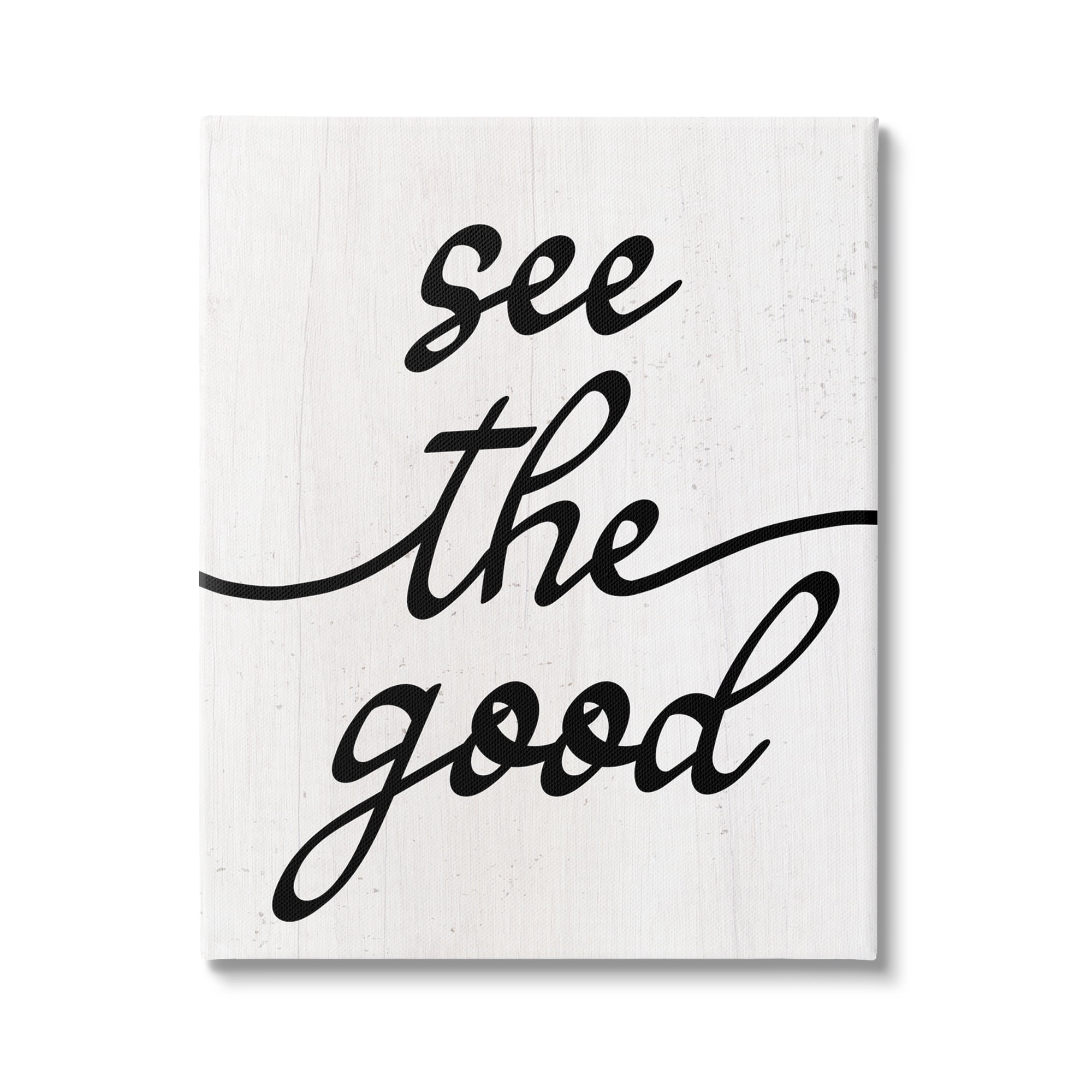 Stupell Industries See The Good Rustic Inspirational Painting Gallery Wrapped Canvas Print Wall Art, 16 x 20