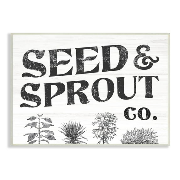 Stupell Industries Seed & Sprout Antique Botanicals Gardening Typography Graphic Art Unframed Art Print Wall Art, Design by Daphne Polselli