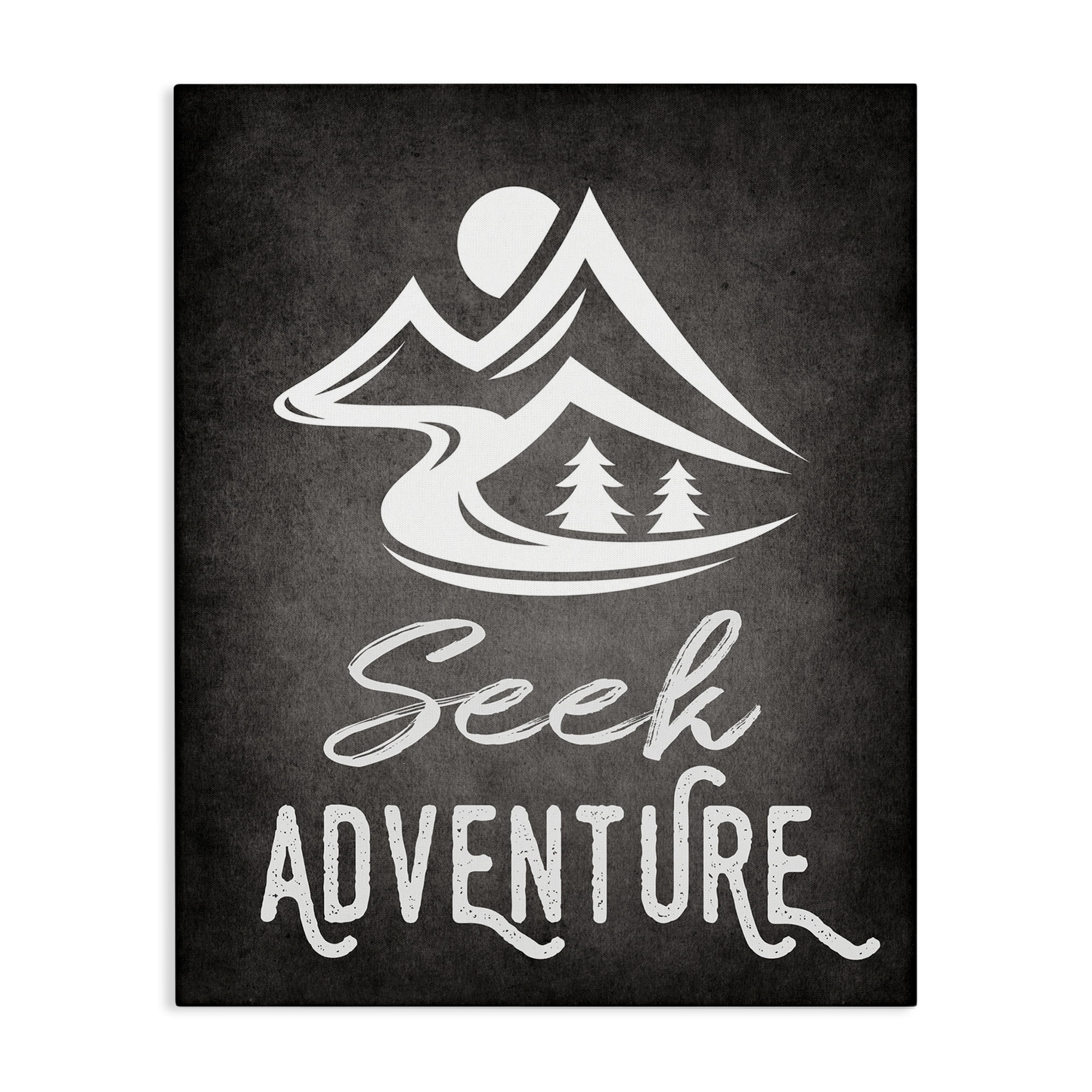 Stupell Industries Seek Adventure Phrase Typography Painting Gallery Wrapped Canvas Art Print Wall Art, 36 x 48