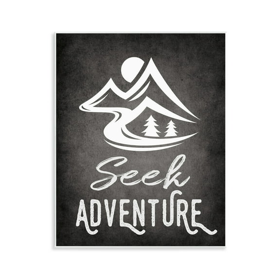 Stupell Industries Seek Adventure Phrase Typography Painting Unframed Art Print Wall Art, 11 x 14
