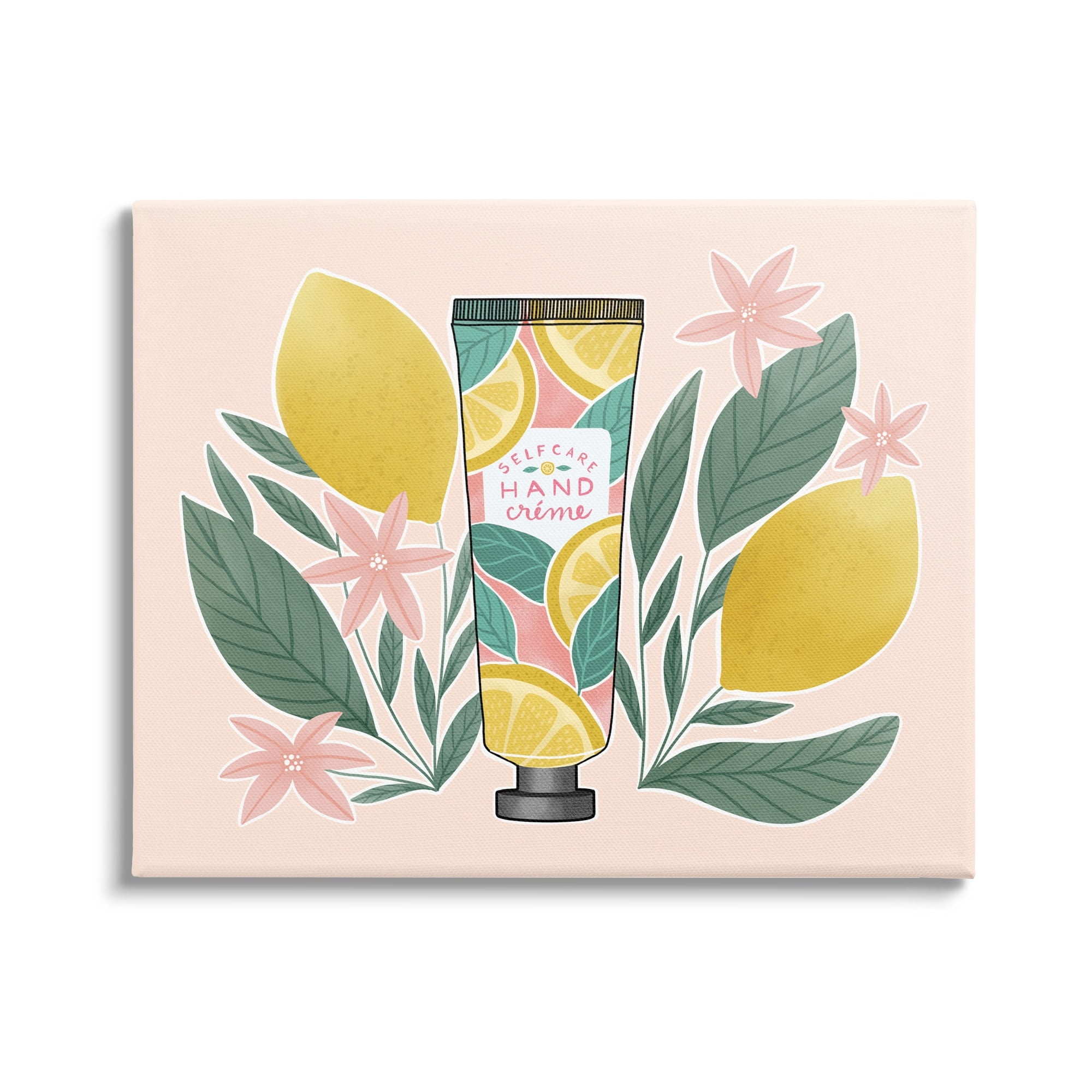 Stupell Industries Self Care Hand Creme Citrus Herbs Botanical & Floral Painting Gallery Wrapped Canvas Print Wall Art