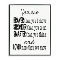 Stupell Industries Self Confidence Mementos Text & Numbers Painting Black Framed Art Print Wall Art, 11 x 14