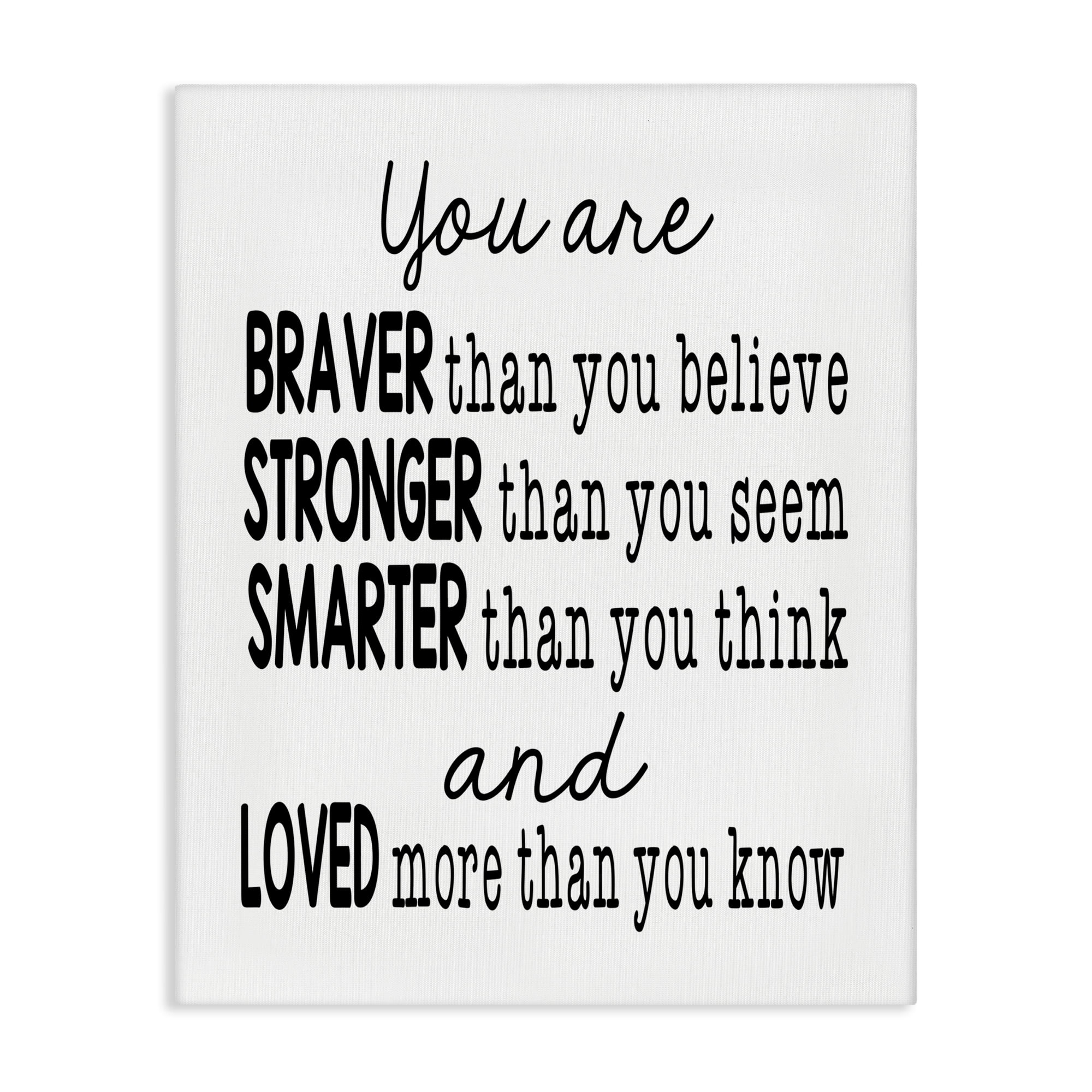 Stupell Industries Self Confidence Mementos Text & Numbers Painting Wrapped Canvas Art Print Wall Art, 36 x 48