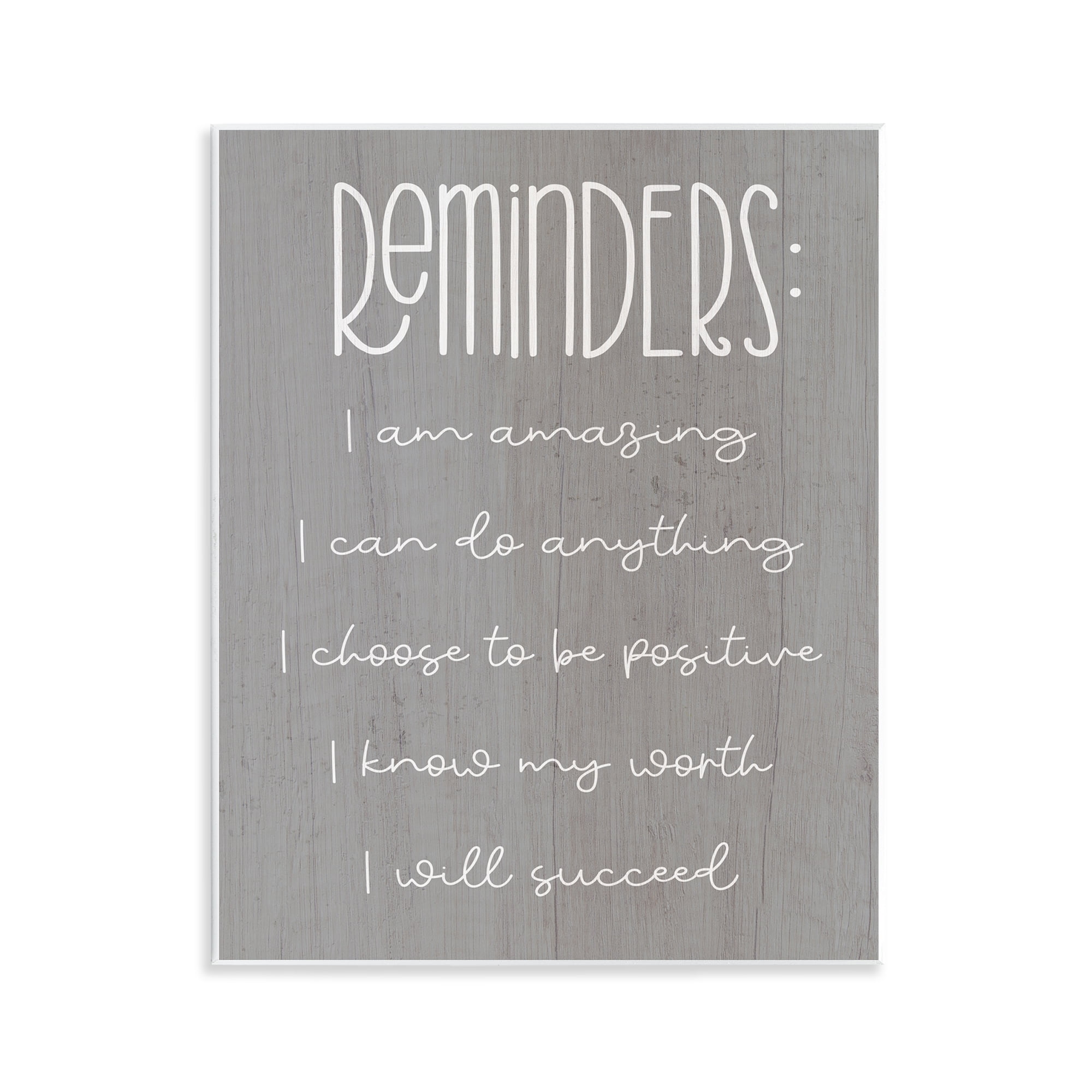 Stupell Industries Self Confidence Reminders Text & Numbers Painting Unframed Art Print Wall Art, 11 x 14