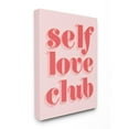 thumbnail image 1 of Stupell Industries Self Love Club Quote Bold Pink Red Text Color Pop Canvas Wall Art Design by Daphne Polselli, 24" x 30", 1 of 4