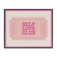 thumbnail image 1 of Stupell Industries Traditional Self Love Club Retro Ticket Black Framed Giclee Art, 14 x 11, by Lil' Rue, 1 of 8