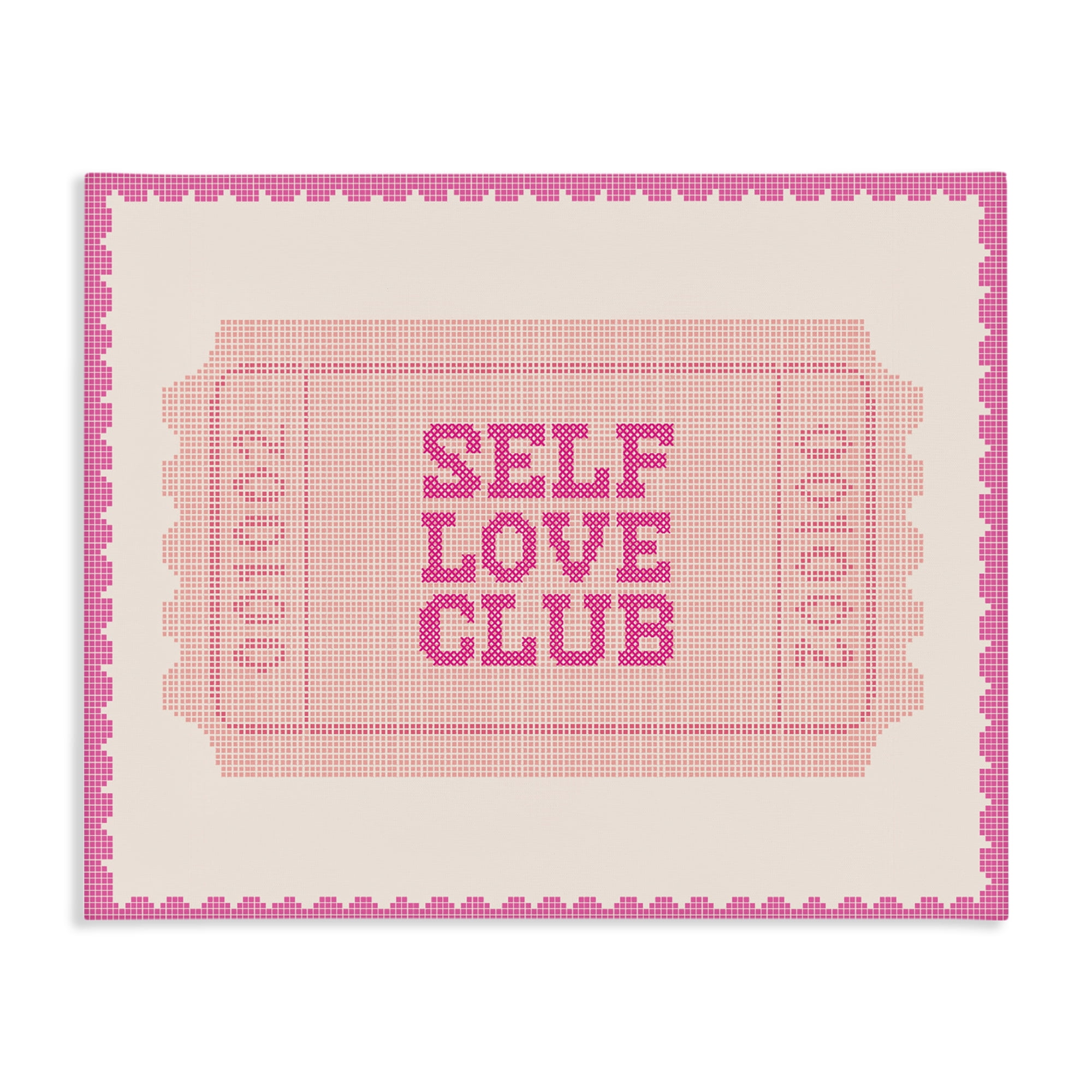Stupell Industries Self Love Club Retro Ticket Canvas Wall Art, design by Lil' Rue