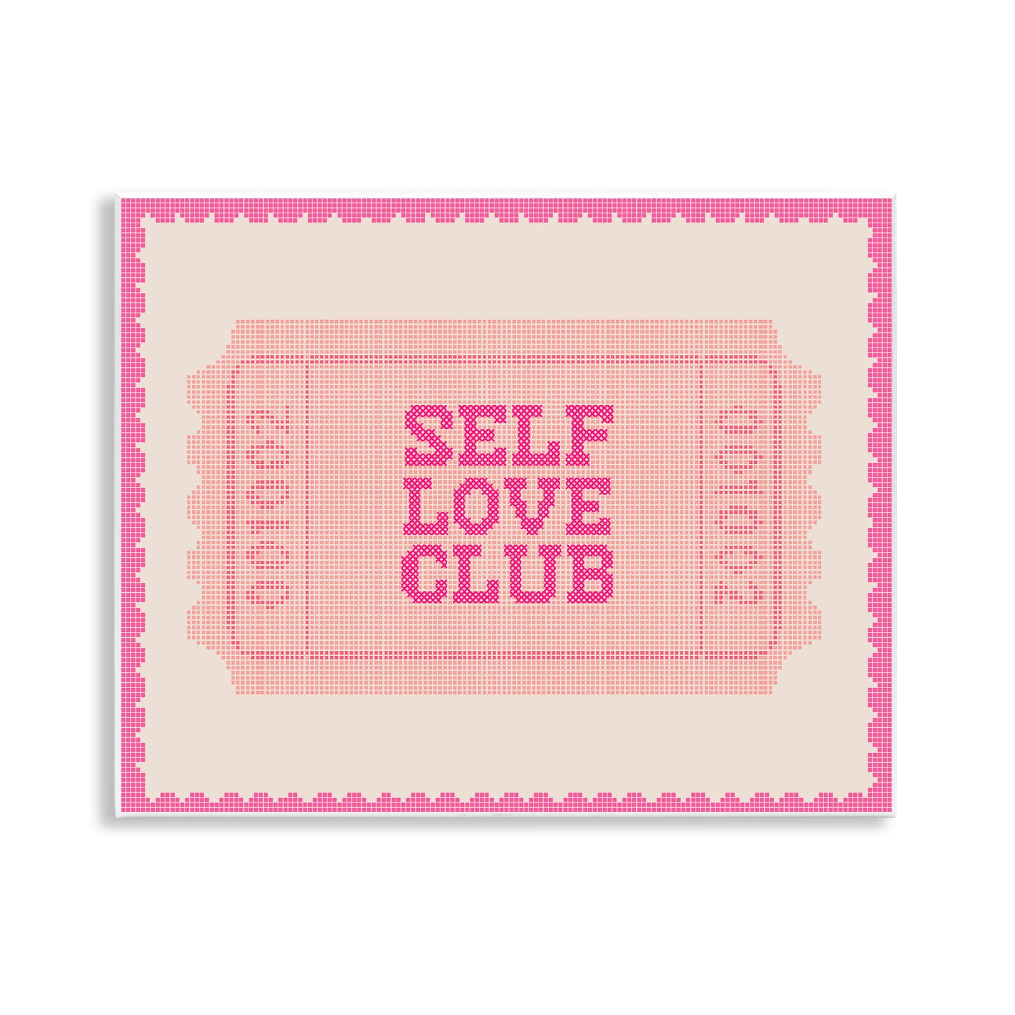 Stupell Industries Self Love Club Retro Ticket Wall Plaque Art, design by Lil' Rue