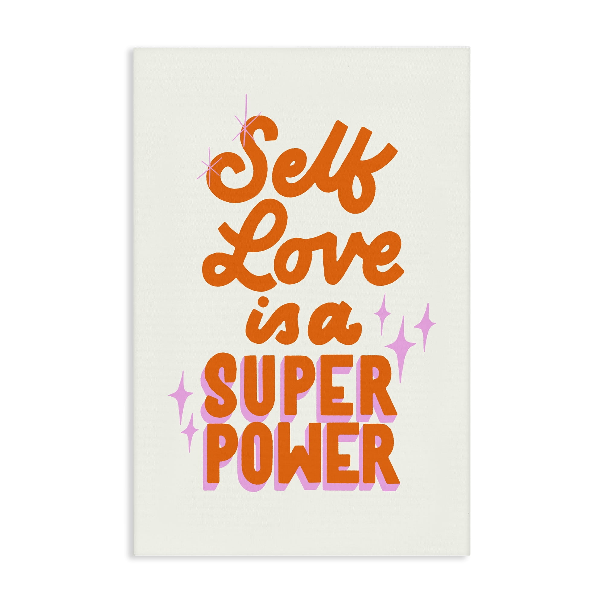 Stupell Industries Self Love Is Superpower Canvas Wall Art, design by Indira Prieto | IndySign