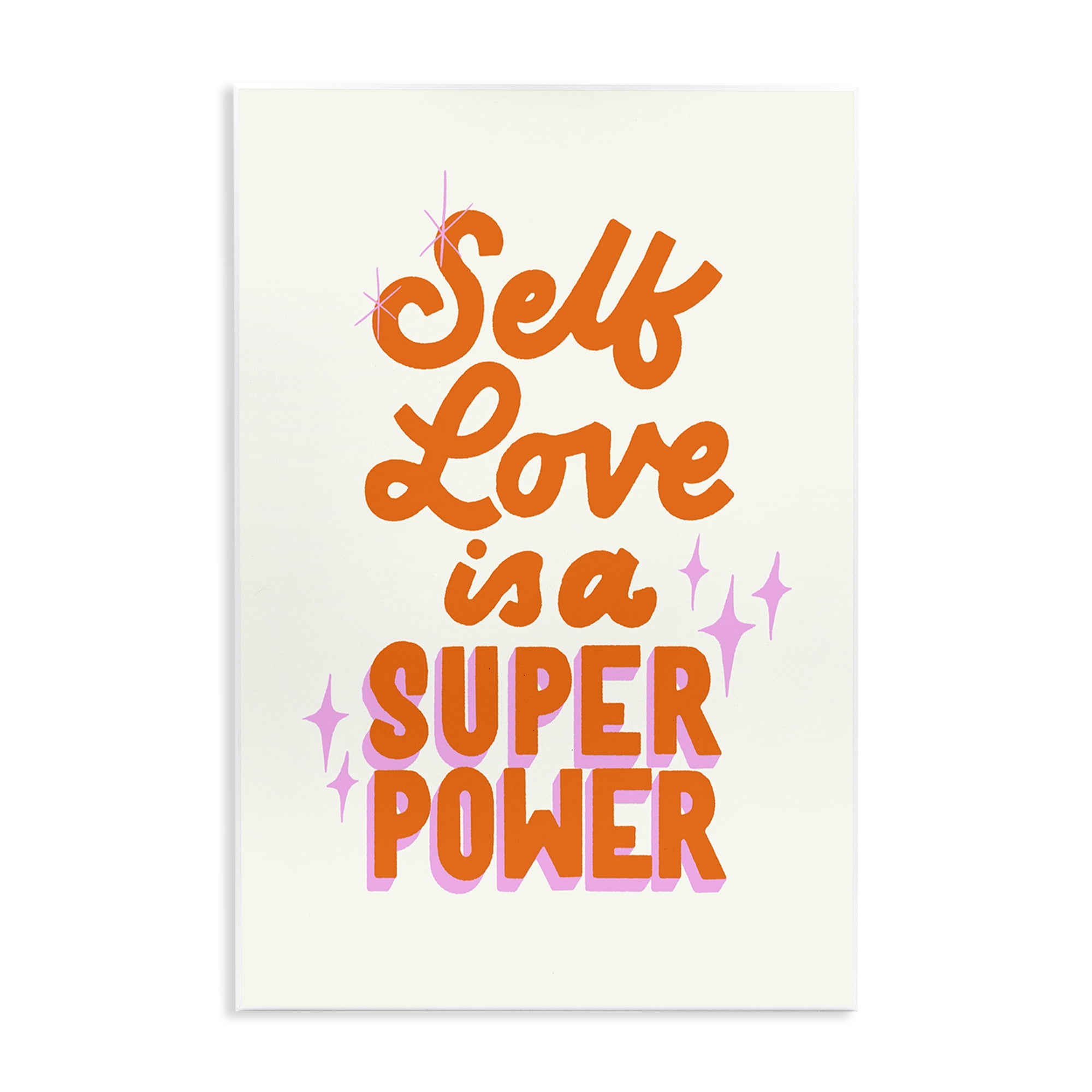 Stupell Industries Self Love Is Superpower Wall Plaque Art, design by Indira Prieto | IndySign