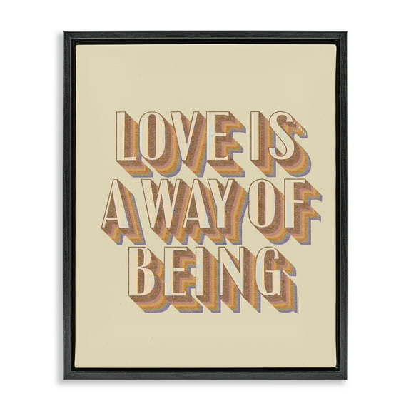 Stupell Industries Sentimental Love Phrase Text & Numbers Painting Black Floater Framed Canvas Art Print Wall Art, 17 x 21