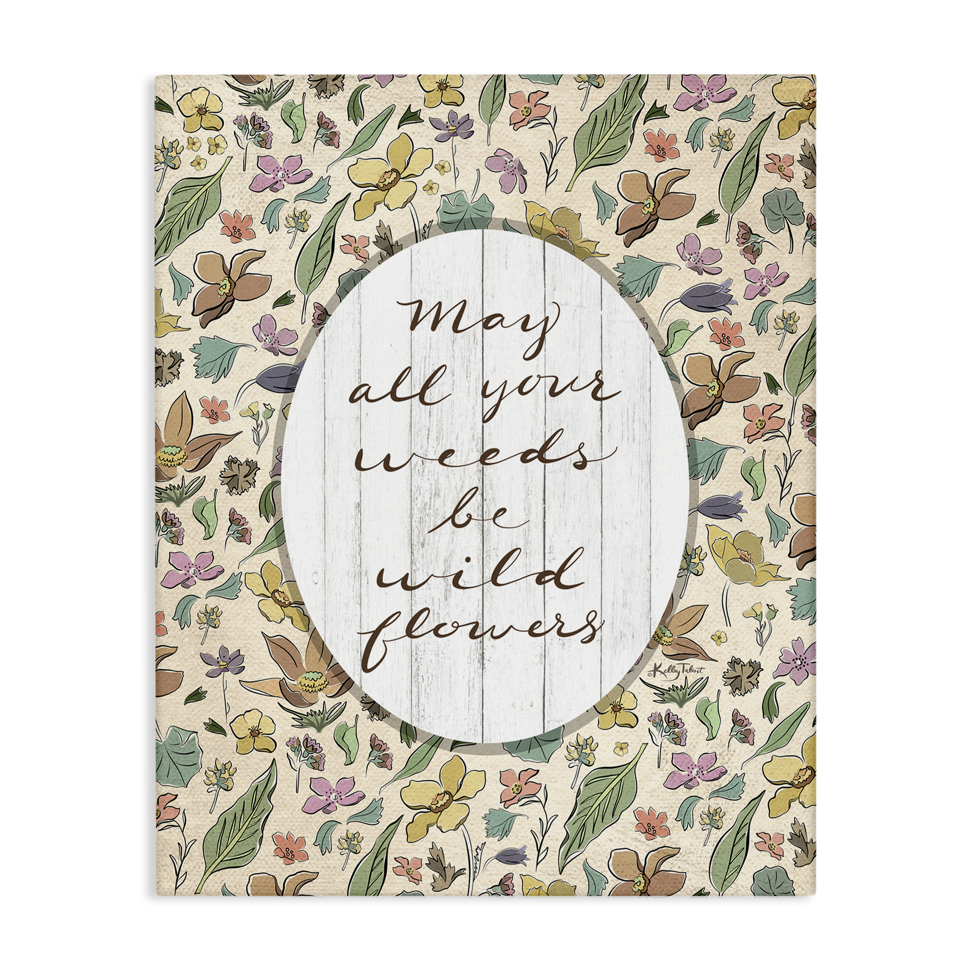 Stupell Industries Sentimental Wildflowers Phrase Plants & Flowers Painting Wrapped Canvas Art Print Wall Art, 30 x 40