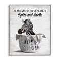 thumbnail image 1 of Stupell Industries Separate Laundry & Zebra Quotes and Sayings Painting Gray Framed Art Print Wall Art, 16 x 20, 1 of 7