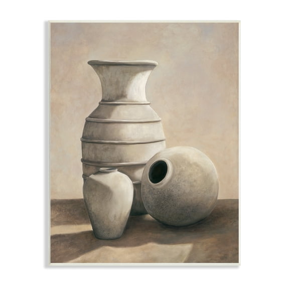 Stupell Industries Sepia Ceramic Urn Vases Still Life Detailed Drawing ,10 x 15, Design by Andre Mazo