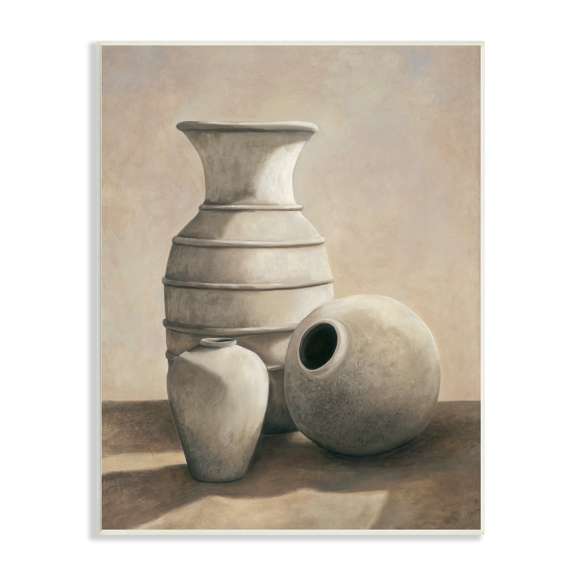 Stupell Industries Sepia Ceramic Urn Vases Still Life Detailed Drawing ,13 x 19, Design by Andre Mazo