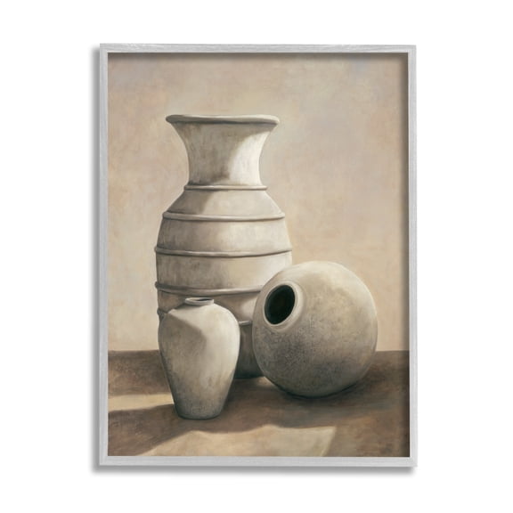Stupell Industries Sepia Ceramic Urn Vases Still Life Detailed Drawing ,16 x 20, Design by Andre Mazo