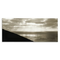 Stupell Industries Sepia Rays on Beach Landscape & Nature Photography Wrapped Canvas Art Print Wall Art, 24 x 10