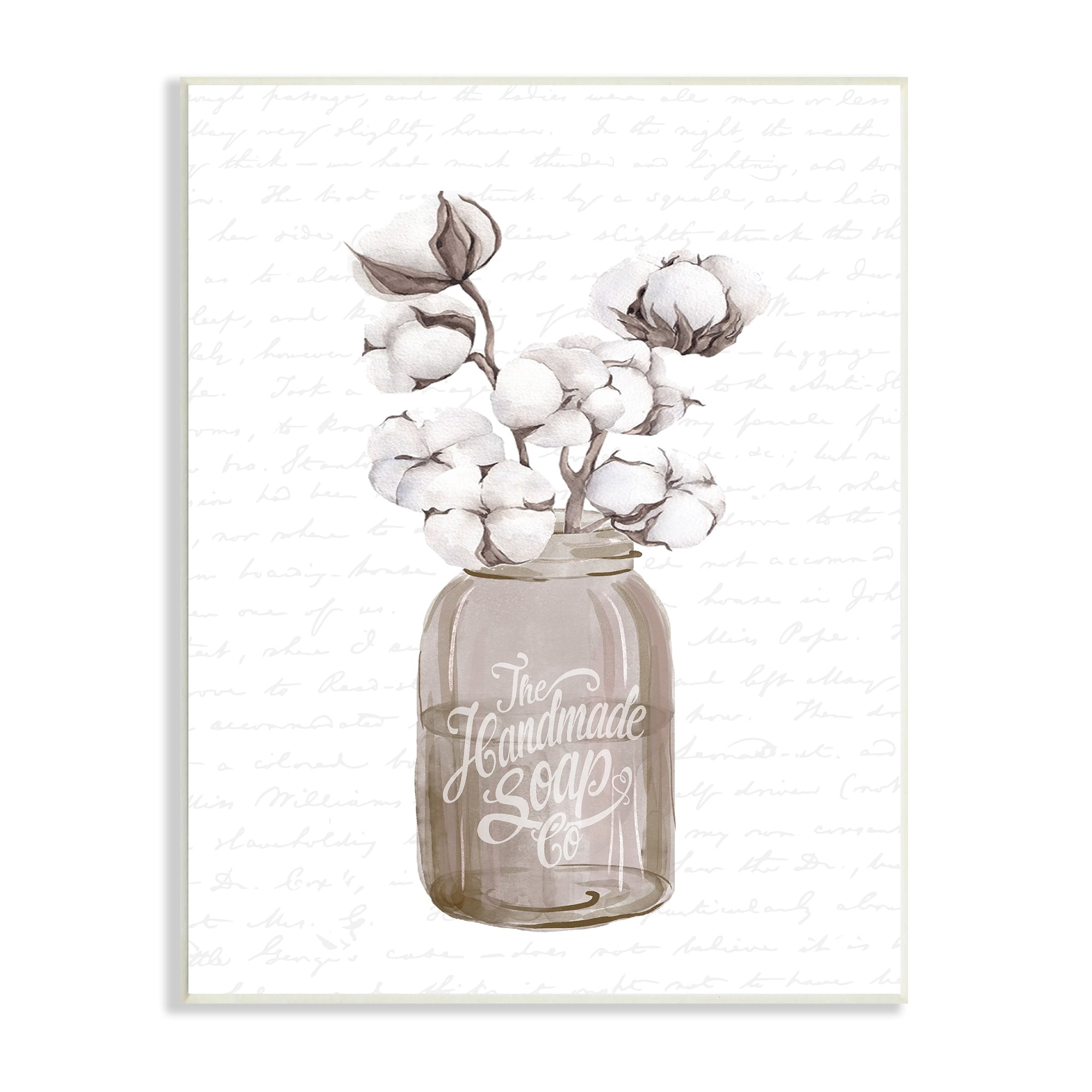 Stupell Industries Sepia Tones Botanical Arrangement Patterned Script Text Graphic Art Unframed Art Print Wall Art, Design by Lettered and Lined