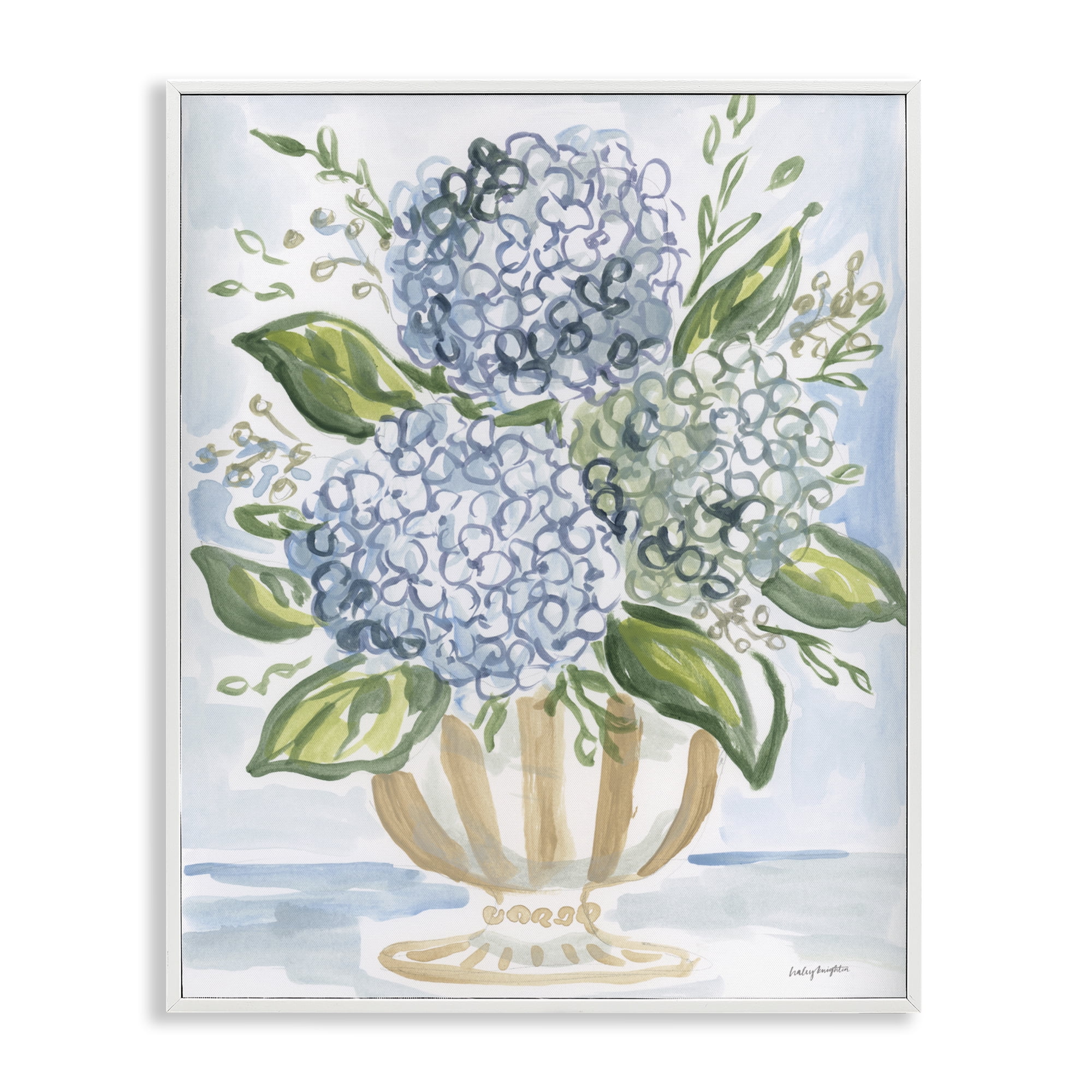 Stupell Industries Serena Pastel Hydrangea Bouquet White Framed Giclee Art, design by Haley Knighten