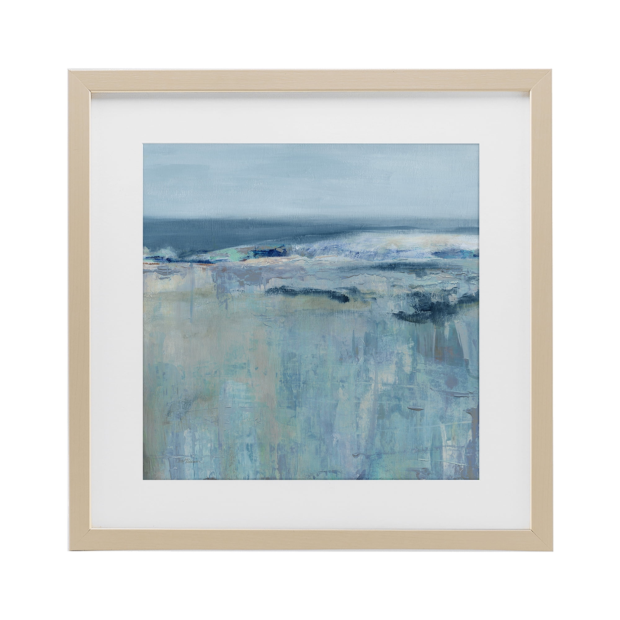 Stupell Industries Serene Abstract Pastel Seascape Birch Framed Print Under Glass, design by Carol Robinson