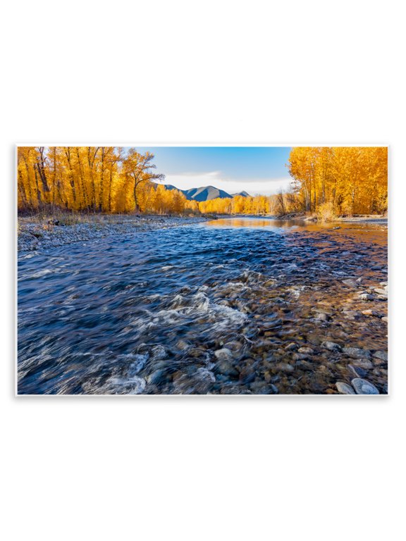 Industries Farmhouse Serene Babbling Brook Foliage Surrounding Lake Water Wall Plaque Art, 15 x 10, by Steve Smith