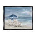 thumbnail image 1 of Stupell Industries Serene Beach Chairs Landscape Painting Black Floater Framed Canvas Art Print Wall Art, 31 x 25, 1 of 10