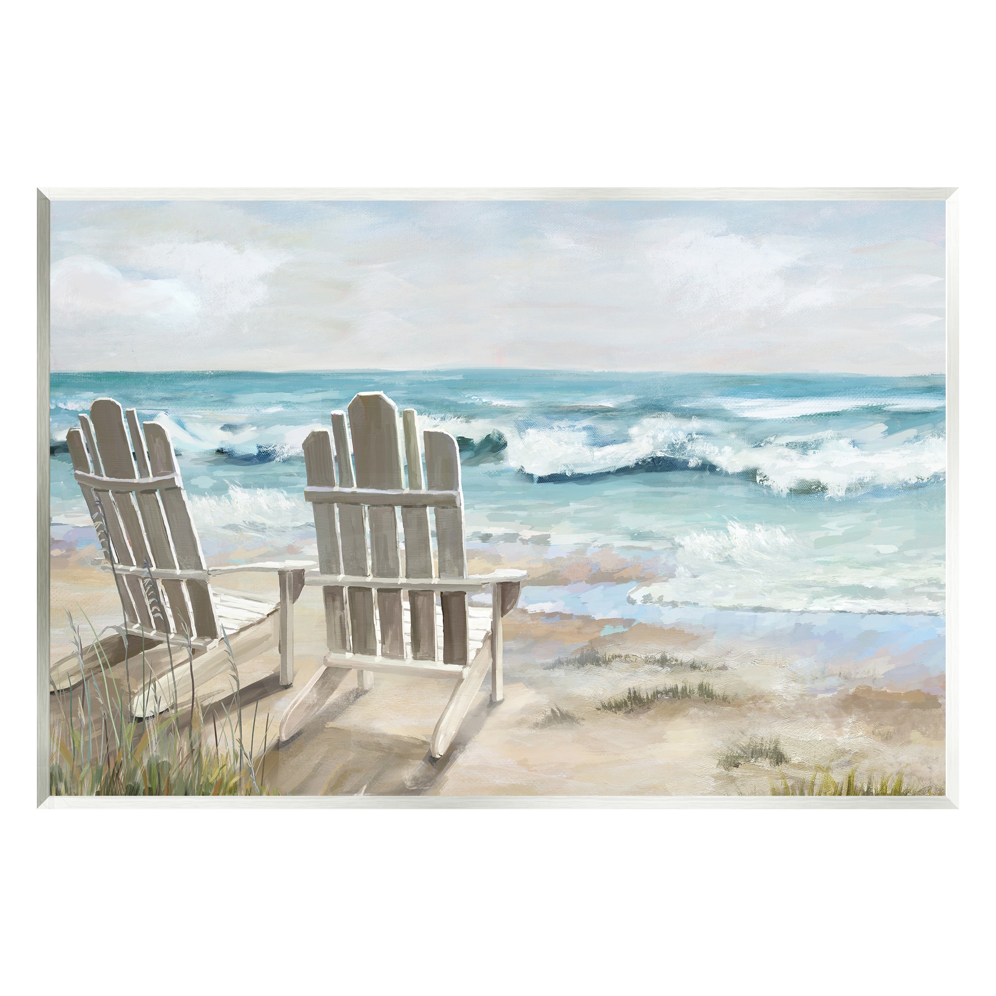 Stupell Industries Serene Beach Scene Landscape Painting Unframed Art Print Wall Art, 15 x 10