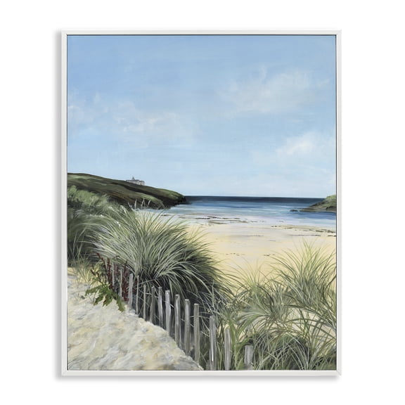 Stupell Industries Serene Beach Vacation White Framed Giclee Art design by Georgie Harrison, 20 x 16