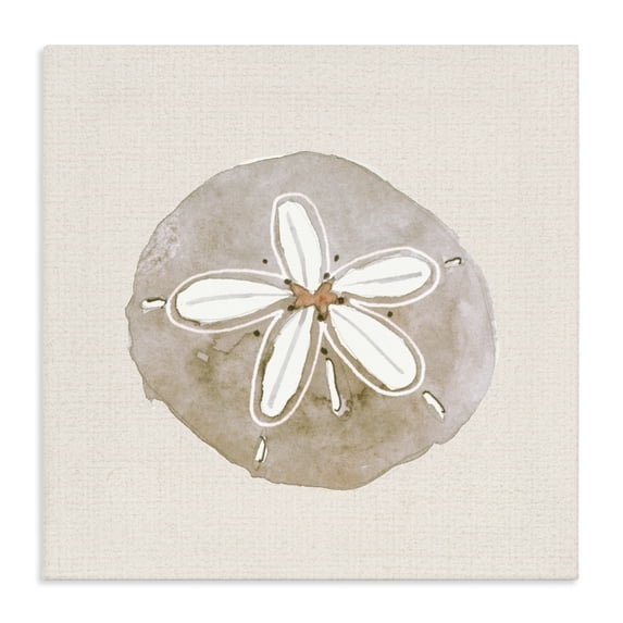 Stupell Industries Rustic Lodge Serene Beige Sand Dollar Canvas Art, 30 x 30, by Lanie Loreth