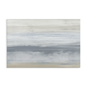 Stupell Industries Serene Blue Feeling Landscape Painting Gallery Wrapped Canvas Art Print Wall Art, 24 x 16