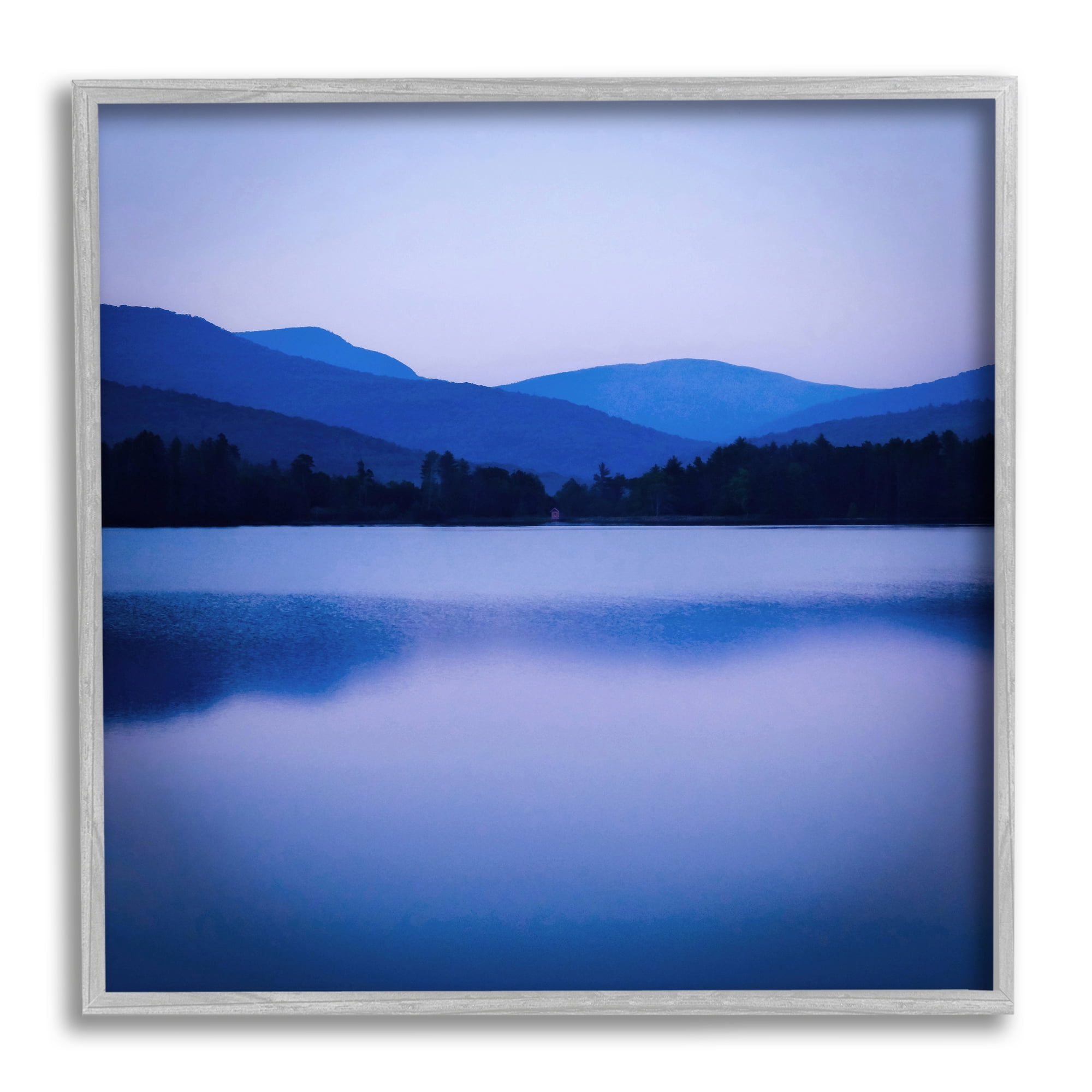 Stupell Industries Serene Blue Mountain Lakeside Scenery Photagraphy , 24 x 24, Design by Kelly Sinclair