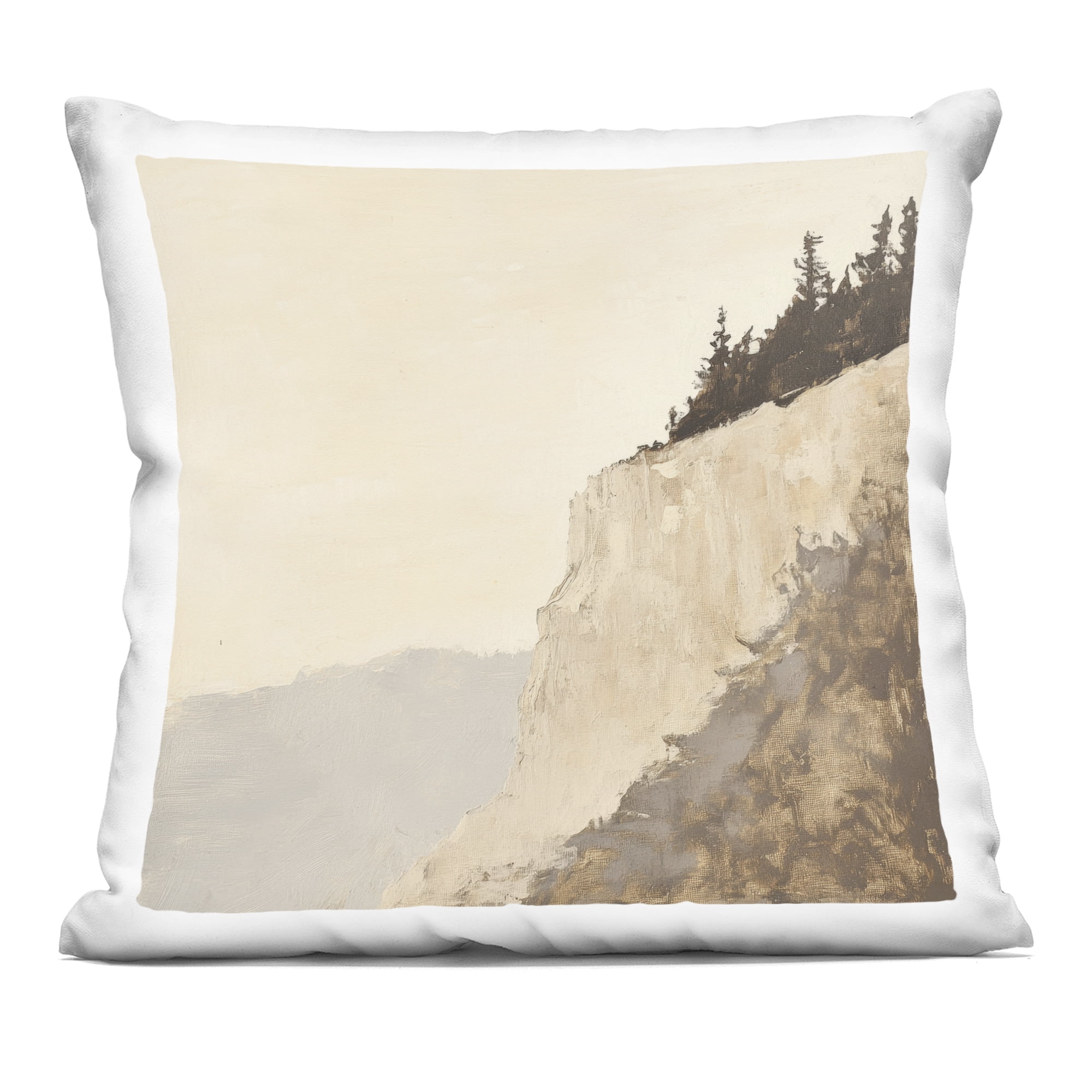 Stupell Industries Serene Cliffside Vista Decorative Printed Throw Pillow, design by Petal Prints Design, 18 x 7 x 18