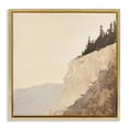 thumbnail image 1 of Stupell Industries Eclectic Serene Cliffside Vista Gold Floating Frame Canvas Art, 18 x 18, by Petals Prints Design, 1 of 8