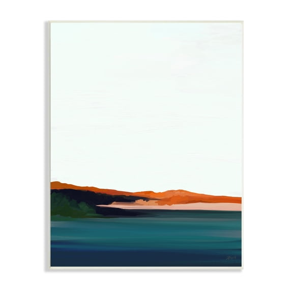 Stupell Industries Serene Coastline Landscape Red Sands Quiet Sky Painting Unframed Art Print Wall Art, Design by Amy Hall