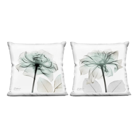 Stupell Industries Serene Emerald Rose Design by Albert Koetsier Throw Pillow (Set of 2)