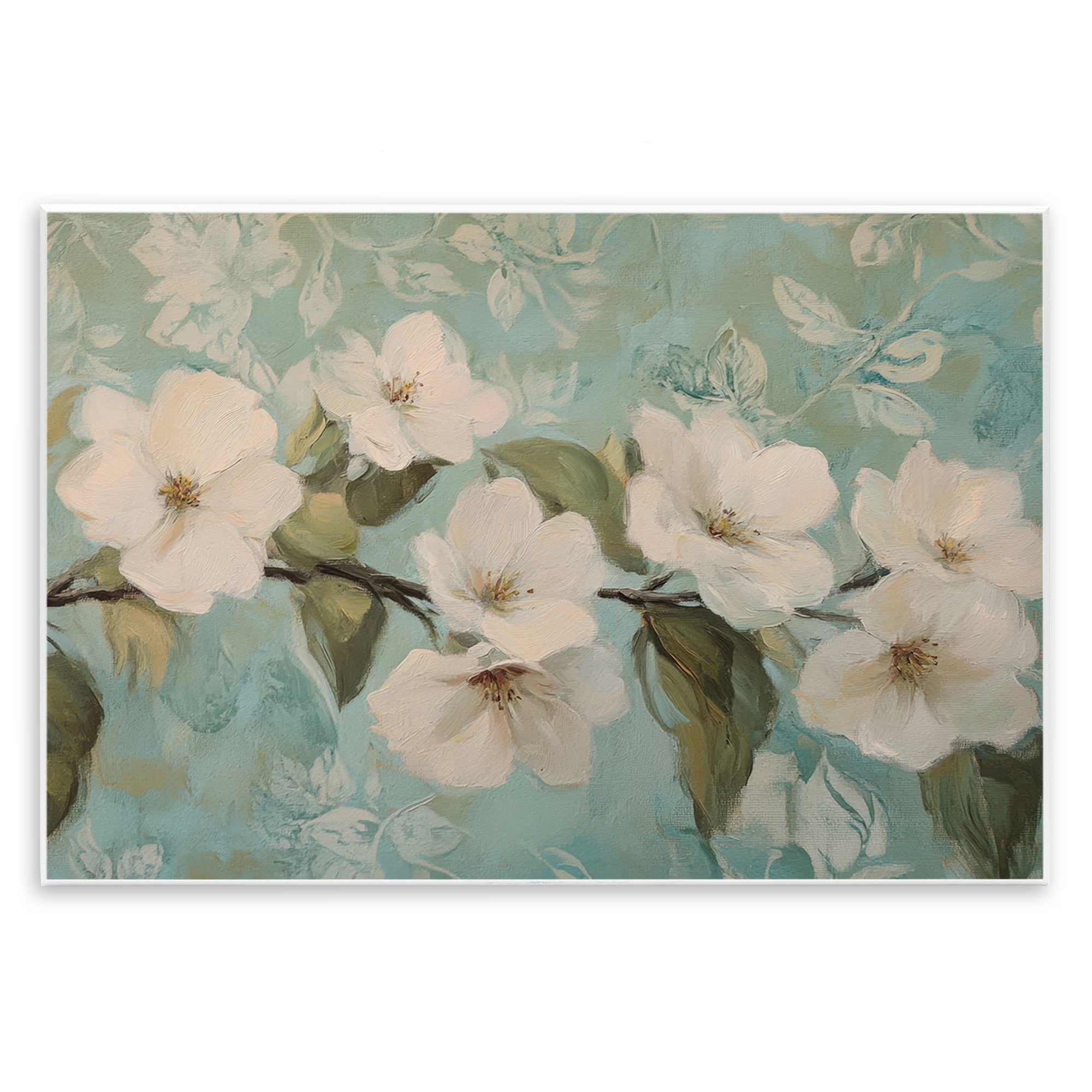 Stupell Industries Serene Flower Branch Blooms Wall Plaque Art, design by Petal Prints Design